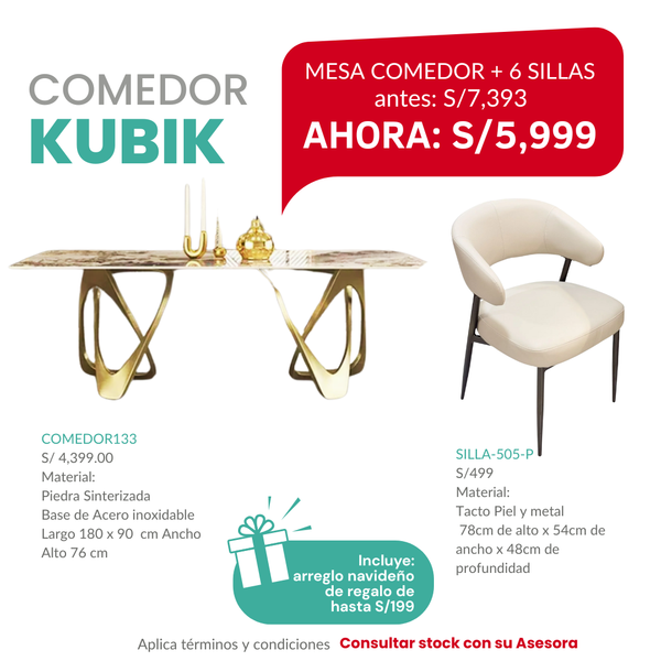 MESA DE COMEDOR KUBIK