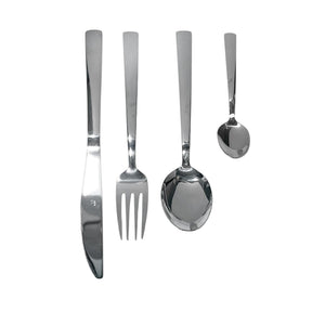 Set de Cubiertos Liso 24 piezas Plateado