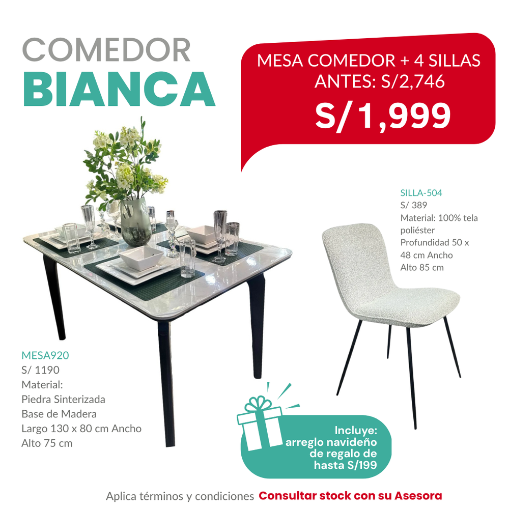 Mesa de comedor BIANCA