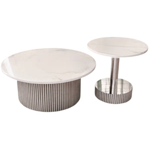 Mesa de Centro y Latera Plata BUBA