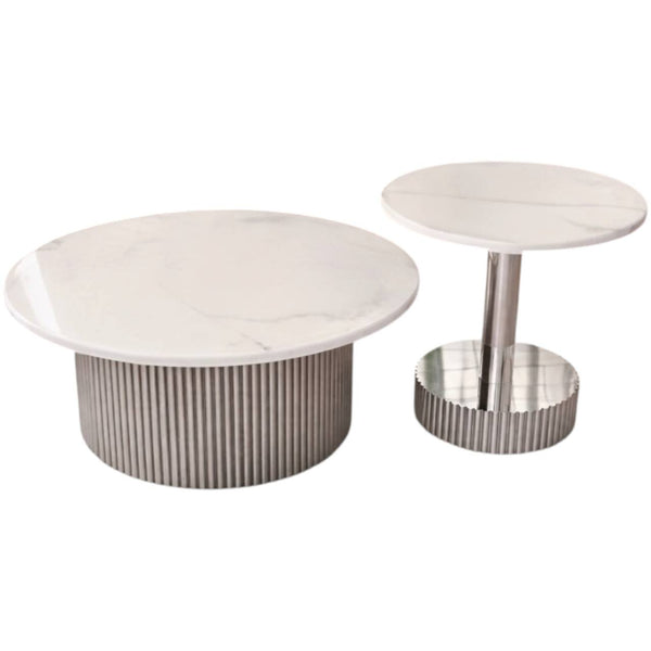 Mesa de Centro y Latera Plata BUBA