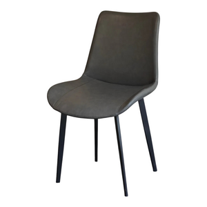 Silla de Comedor Color Acero Patas NEGRAS