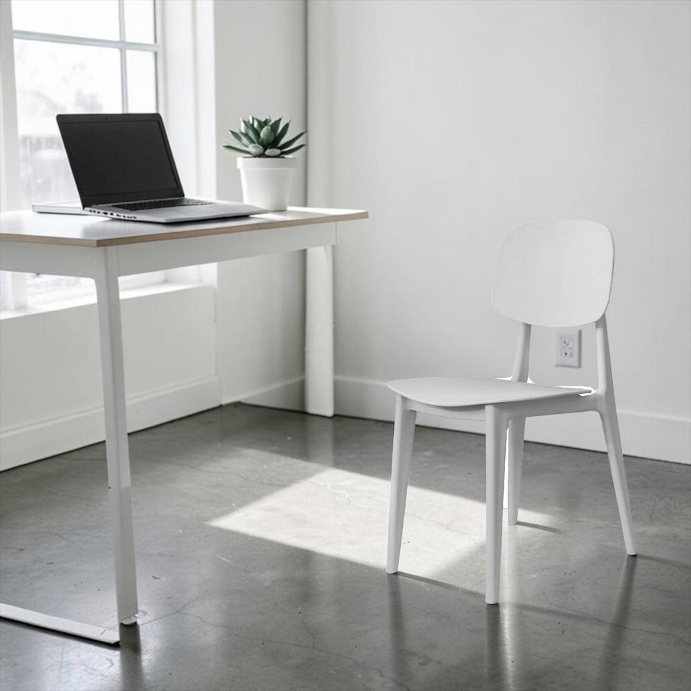 Silla de Comedor Blanca PVC