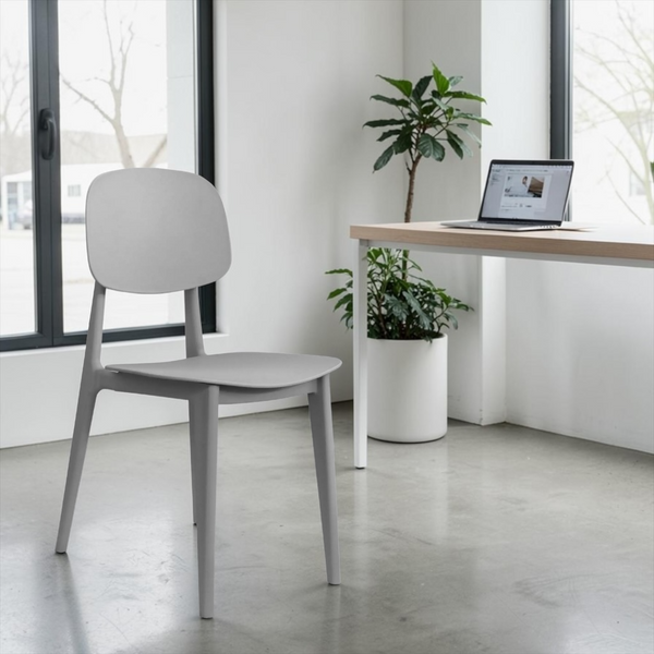 Silla de Comedor Plomo PVC