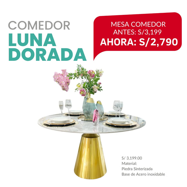 Mesa De Comedor LUNA DORADA