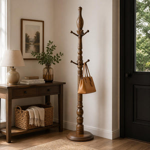 Perchero de Madera Caoba Mate ESCANDINAVO