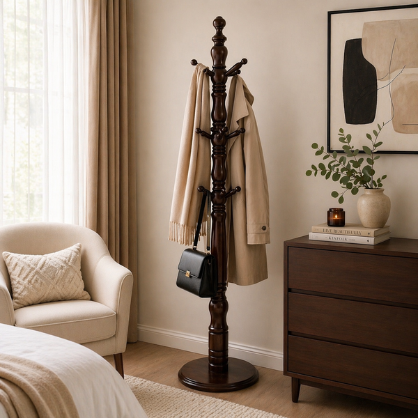 Perchero de Madera Wengué Mate