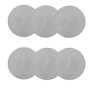 Individuales X6 Redondo Plata ONIX