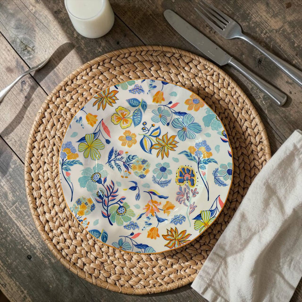 Plato Llano Estampado Flora 26.5cm