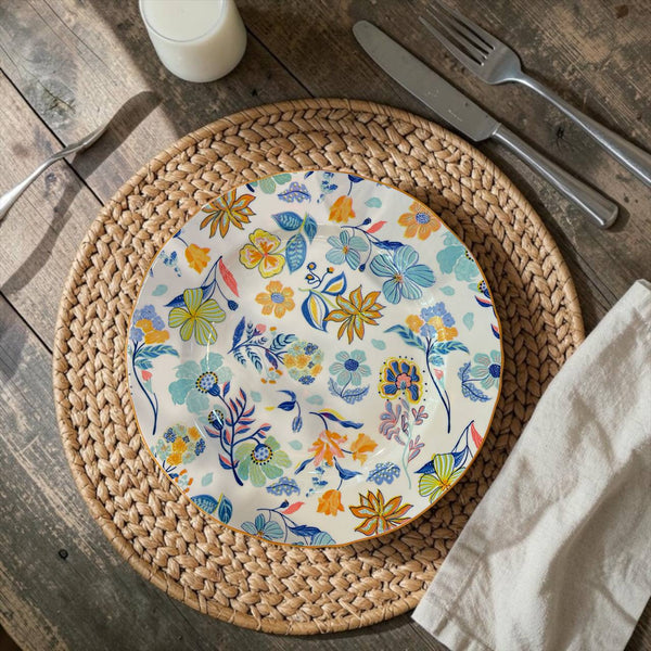 Plato Llano Estampado Flora 26.5cm