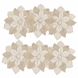 Individuales X6 Redondo Rojo FLOR
