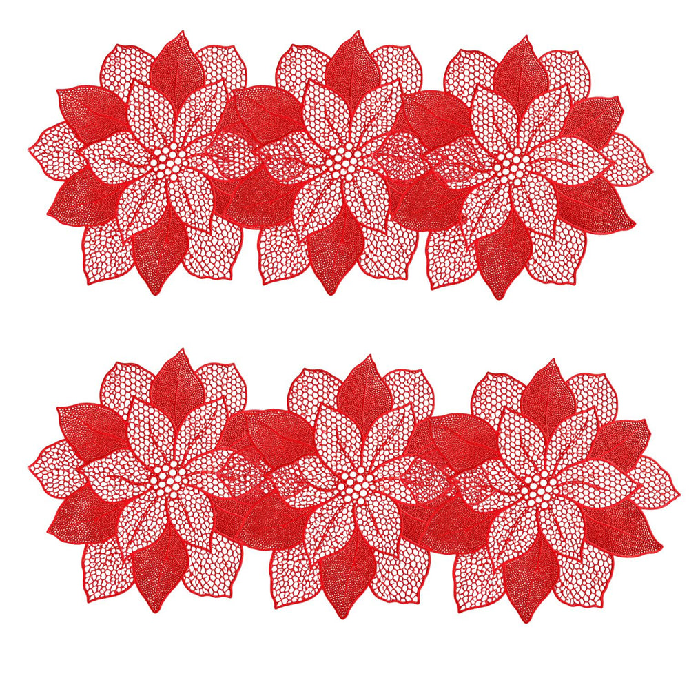 Individuales X6 Redondo Dorado FLOR