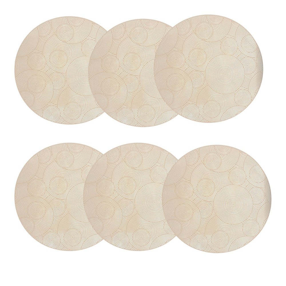 Individuales X6 Redondo Crema ESTELAR