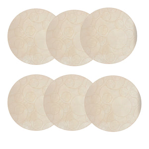 Individuales X6 Redondo Crema ESTELAR