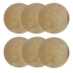 Individuales X6 Redondo Beige ESTELAR