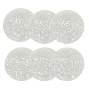 Individuales X6 Redondo Crema BLUM