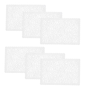 Individuales X6 Rectangular Blanco STRONG