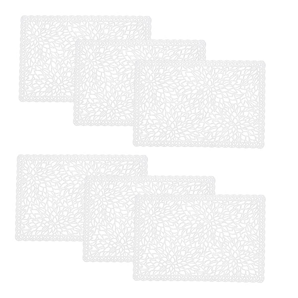Individuales X6 Rectangular Blanco STRONG