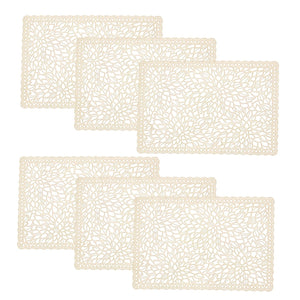 Individuales X6 Rectangular Crema STRONG