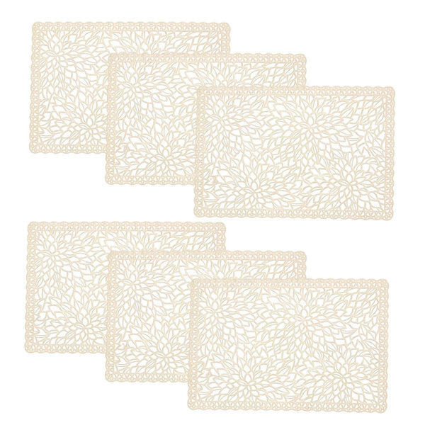 Individuales X6 Rectangular Crema STRONG
