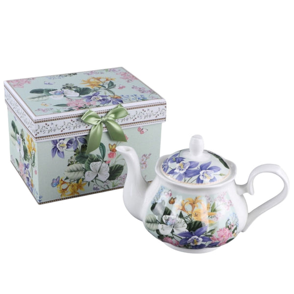 Tetera de loza FLORES COLLECTION