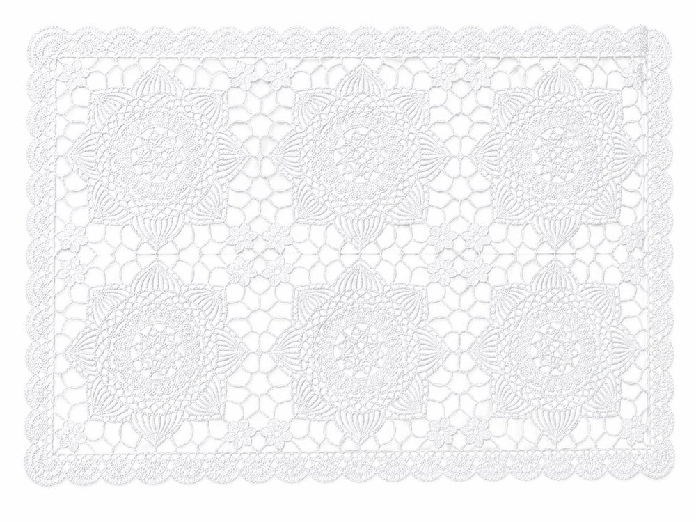 Individuales X6 Rectangular Blanco CARVING