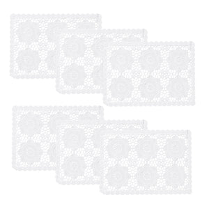 Individuales X6 Rectangular Blanco CARVING