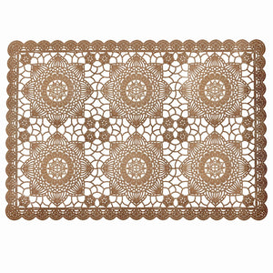 Individuales X6 Rectangular Marrón CARVING