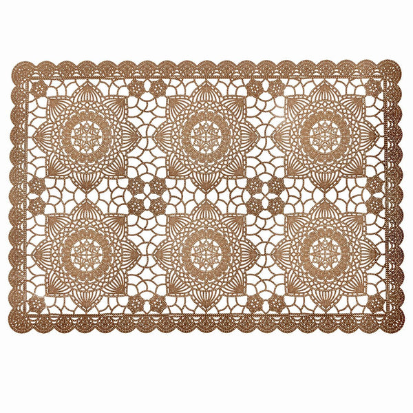 Individuales X6 Rectangular Marrón CARVING