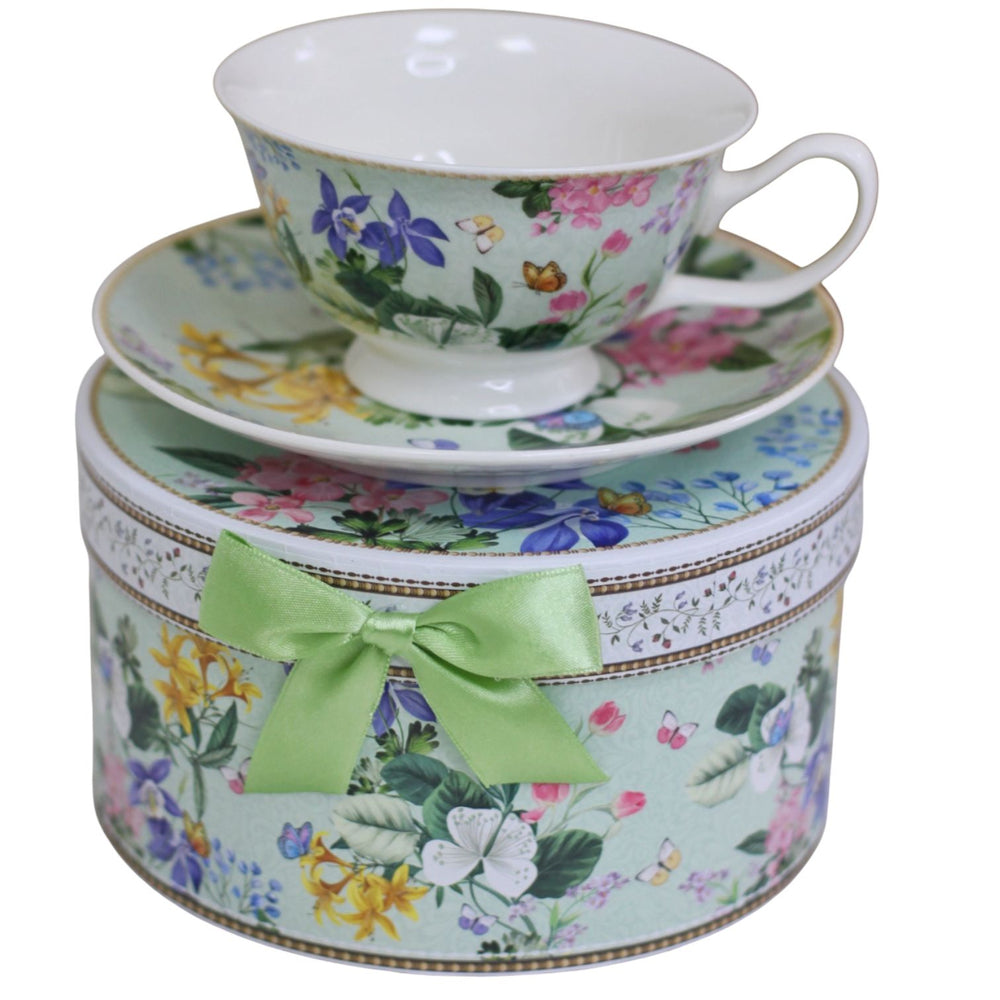 Taza de Té con plato FLORES COLLECTION