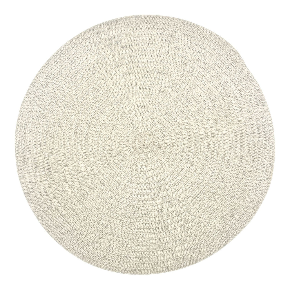 Individuales X6 Redondo Crema LEATHER