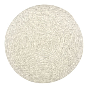 Individuales X6 Redondo Crema LEATHER