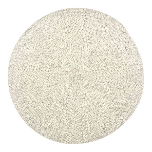 Individuales X6 Redondo Crema LEATHER