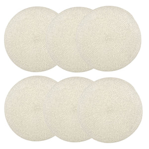 Individuales X6 Redondo Crema LEATHER