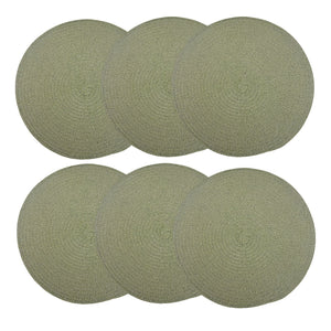 Individuales X6 Redondo Verde LEATHER