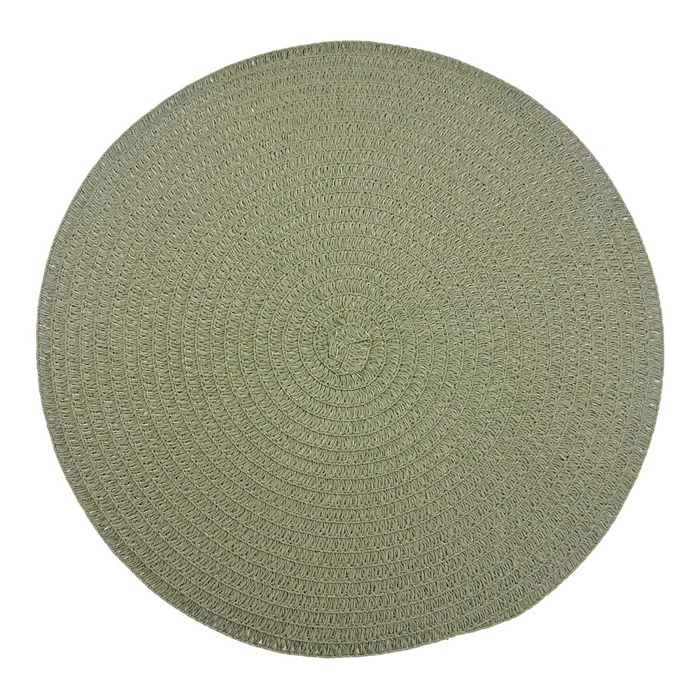 Individuales X6 Redondo Verde LEATHER