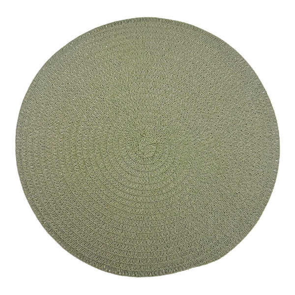 Individuales X6 Redondo Verde LEATHER