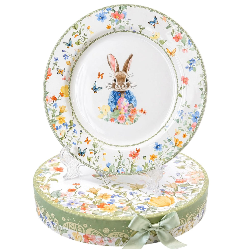 Plato Llano Grande de Loza x 2 Piezas RABBIT COLLECTION