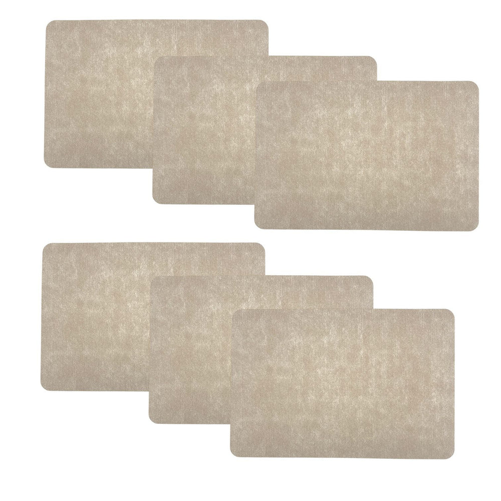 Individuales X6 Rectangular Crema ELEGANT