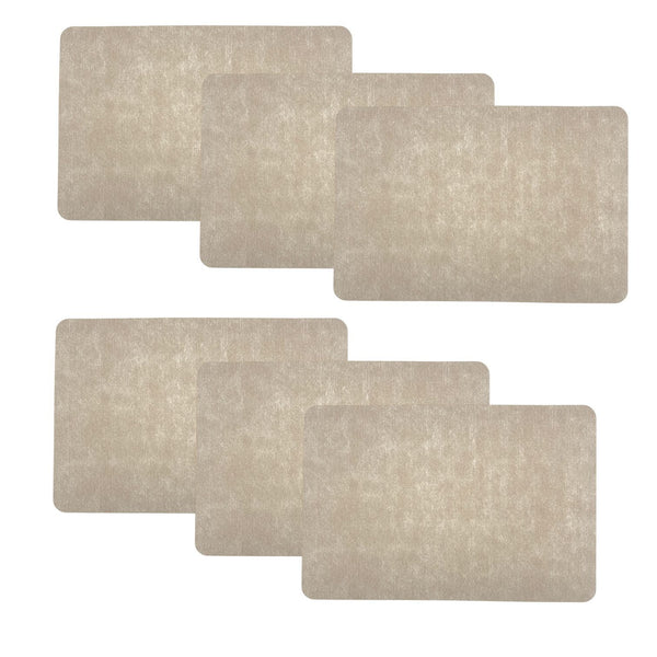 Individuales X6 Rectangular Crema ELEGANT