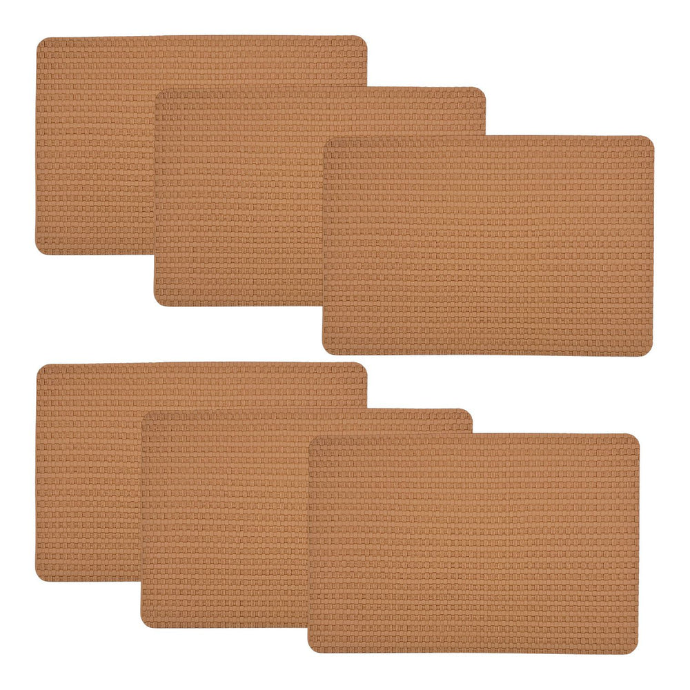 Individuales X6 Rectangular Marrón SUBTLE