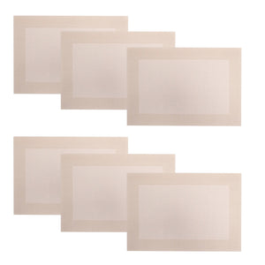 Individuales X6 Rectangular Crema SPACE