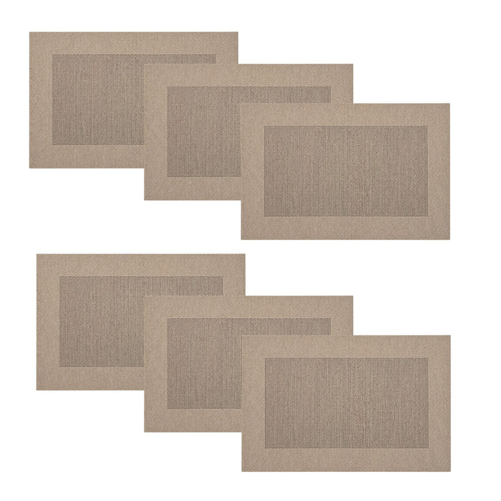 Individuales X6 Rectangular Marrón SPACE