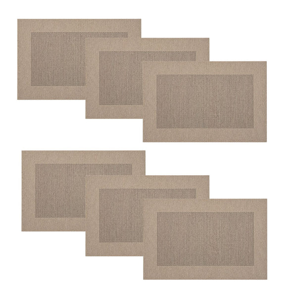 Individuales X6 Rectangular Marrón SPACE