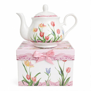 Tetera de loza TULIPANES COLLECTION