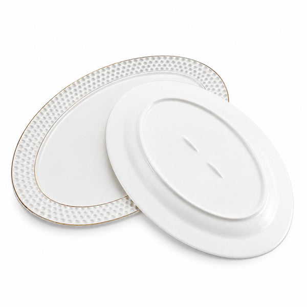 Plato Ovalado de Loza BLANCO