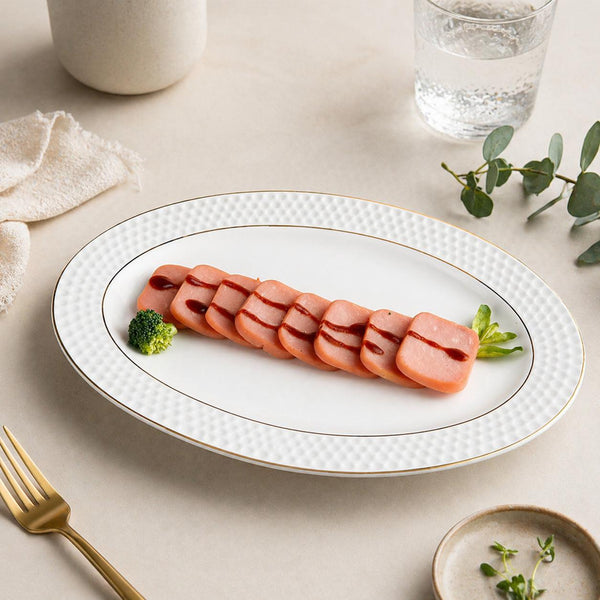 Plato Ovalado de Loza BLANCO
