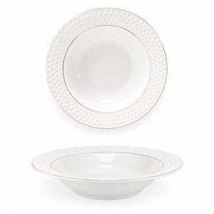 Plato Hondo de Loza BLANCO