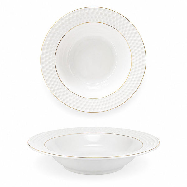 Plato Hondo de Loza BLANCO
