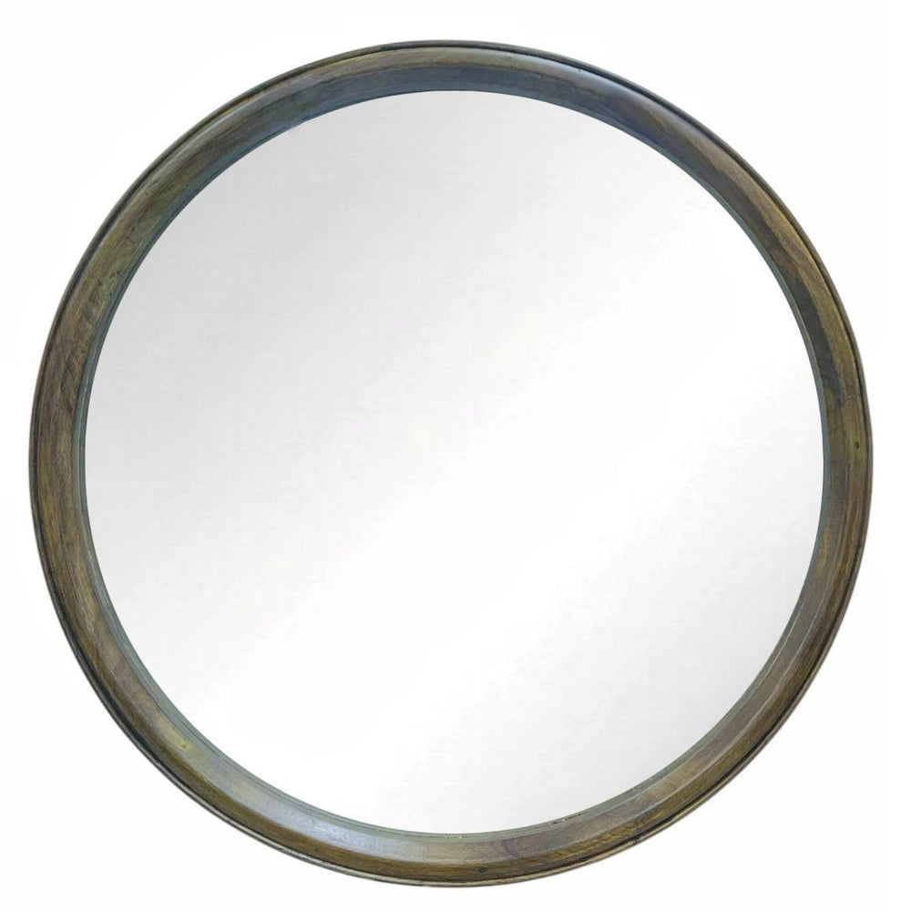 Espejo Circular Madera